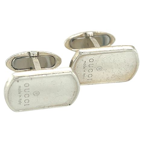 gucci cuflinks|Gucci cufflinks silver.